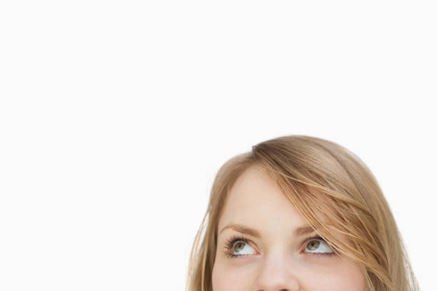 istock Blonde woman looking up 848051770
