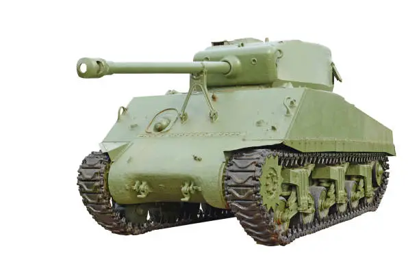 The American Sherman tank .Actively used in the war with Nazi Germany.