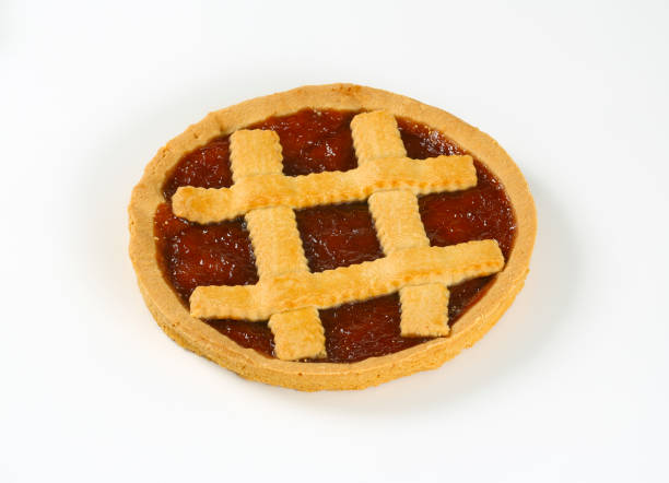 istock strawberry jam tart with lattice 848069704
