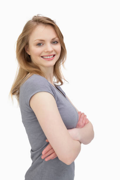 istock Side view of a woman smiling while looking at camera 848086206