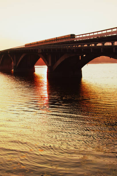 The metro bridge in Kiev. Ukraine.
