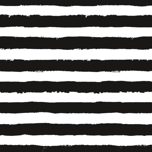 bildbanksillustrationer, clip art samt tecknat material och ikoner med stripes mönster från penseldrag - black and white