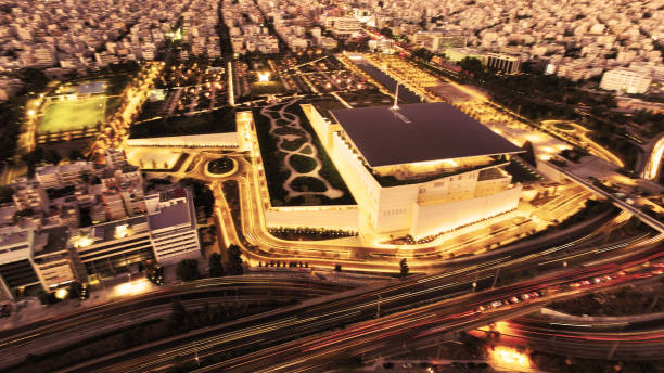 stavros niarchos foundation from above athens greece