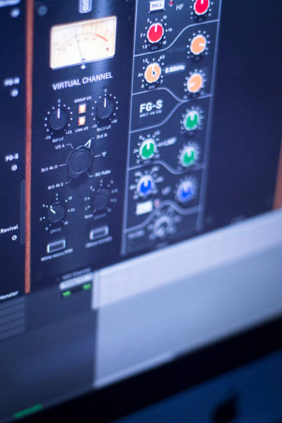istock Professional sound recording audio studio computer screen to record music, musical instruments, voices, singing and voiceovers. 848135126
