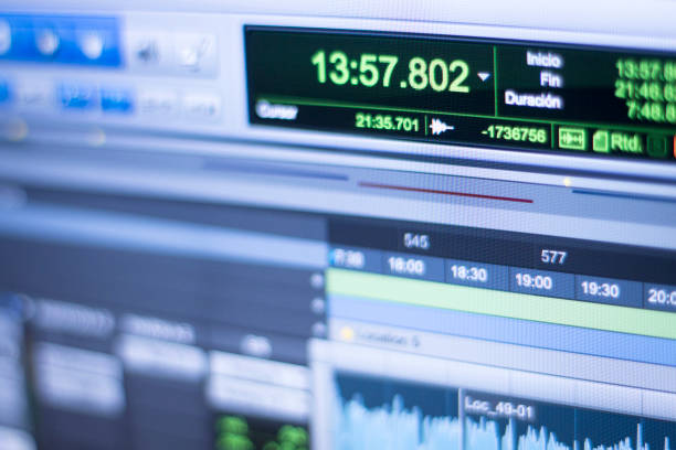 istock Professional sound recording audio studio computer screen to record music, musical instruments, voices, singing and voiceovers. 848135318