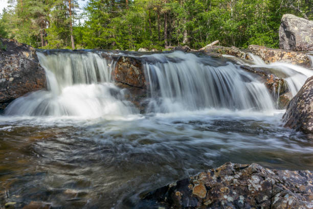 istock A waterfall in a wild forest in a national park in Norway - 2 848136482