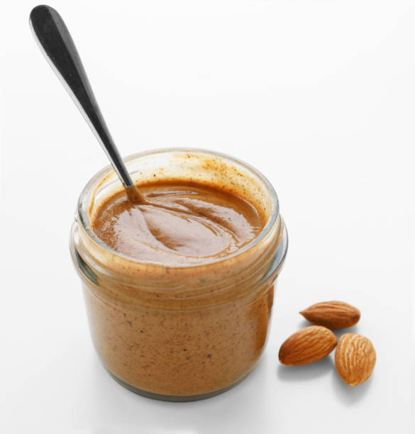 istock Almond butter in jar 848139612