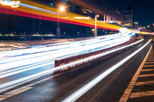 istock Traffic at night on a chinese elevated highway 848139774