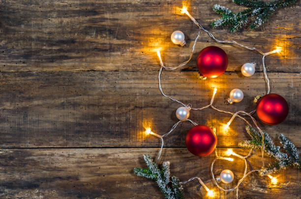 istock Christmas baubles decoration with lights 848142676