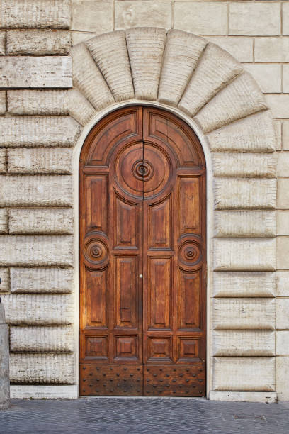 istock Old wooden door in Rome 848160102