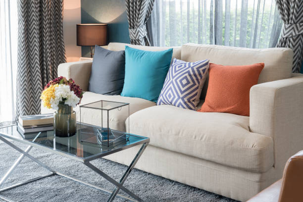istock colorful pillows on modern sofa in modern living room 848166792