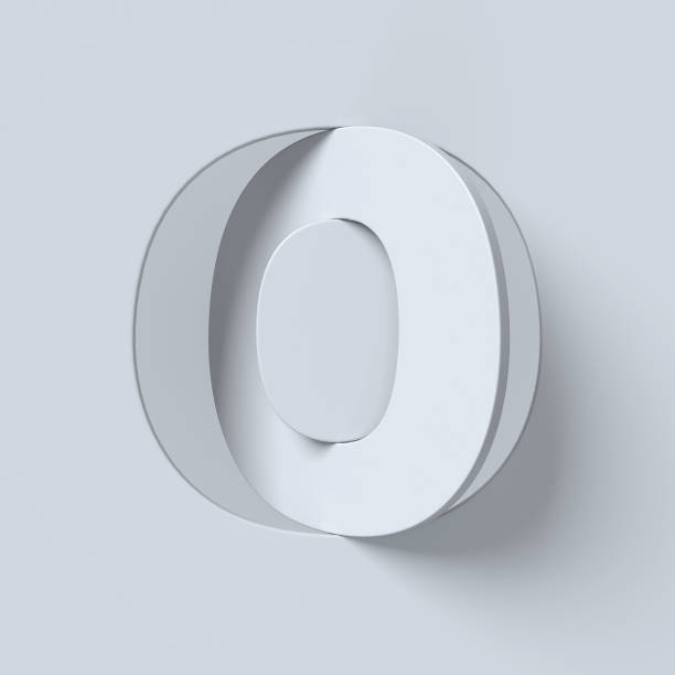 istock Cut out and rotated font 3d rendering letter O 848177678