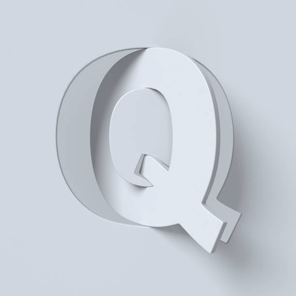 istock Cut out and rotated font 3d rendering letter Q 848177782
