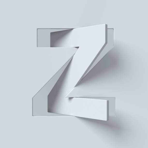 그만 하 고 회전 된 글꼴 3d 렌더링 편지 z - alphabet letter z three dimensional shape typescript 뉴스 사진 이미지