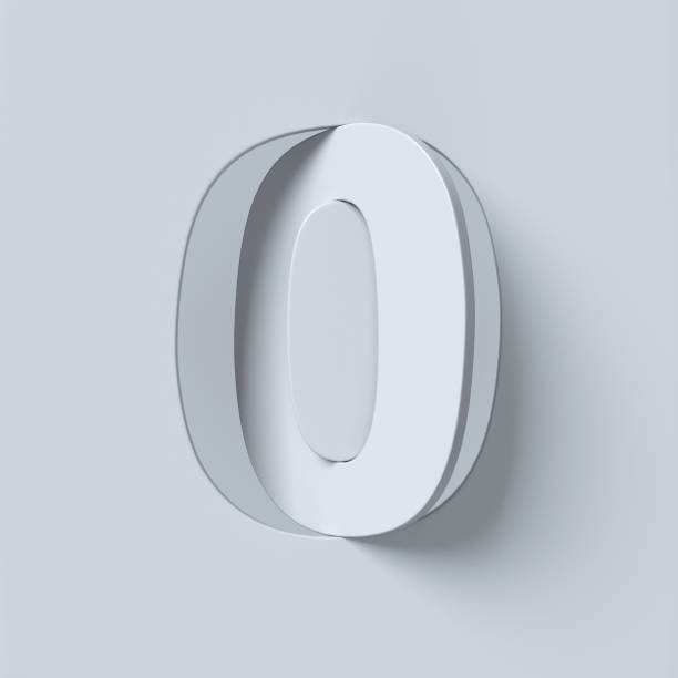 istock Cut out and rotated font 3d rendering number 0 848178252