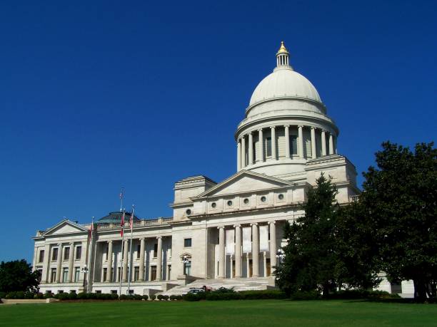 istock Arkansas state capitol front entrance and grounds 848189274