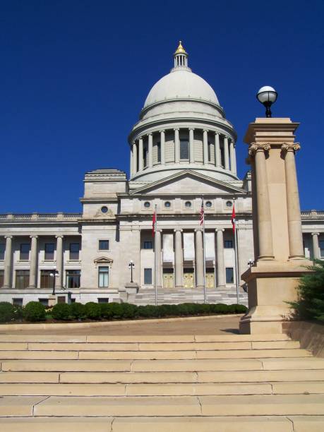 istock Arkansas state capitol front entrance and grounds 848189322