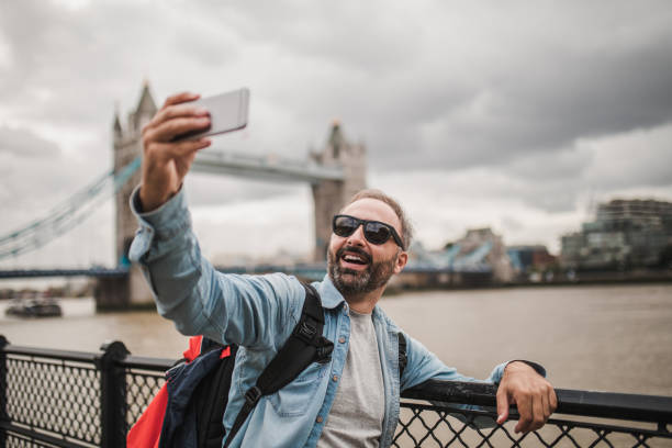 istock Tourist man in London 848192446
