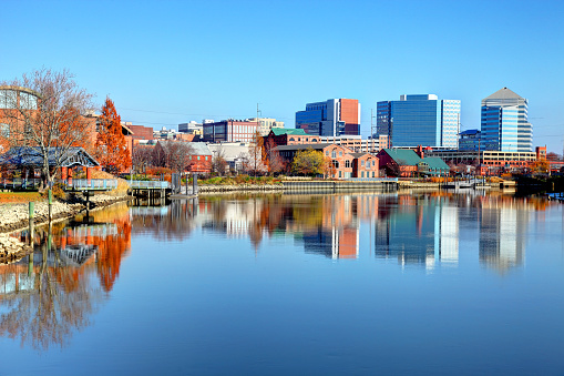 Wilmington is the largest city in the state of Delaware, United States and is located at the confluence of the Christina River and Brandywine Creek