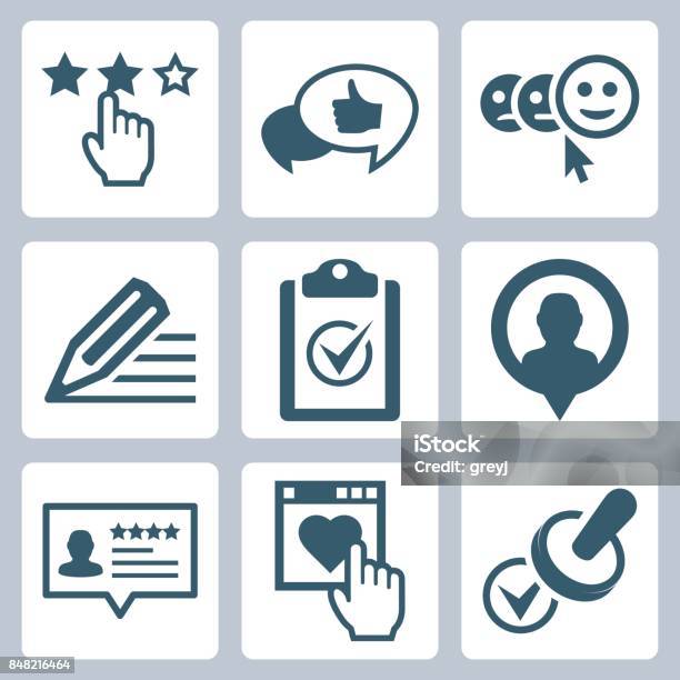 Vector Customer Testimonials Icon Set Stock Illustration - Download Image Now - Customer, Icon Symbol, Expertise