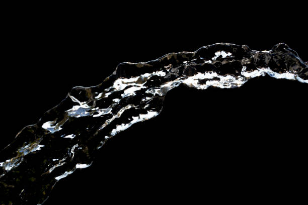 istock stream of water on a black background 848225898