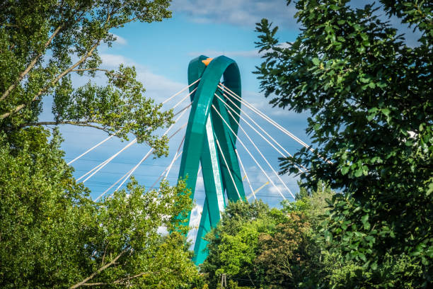 Large Pylons of the University Bridge in Bydgoszcz, Poland