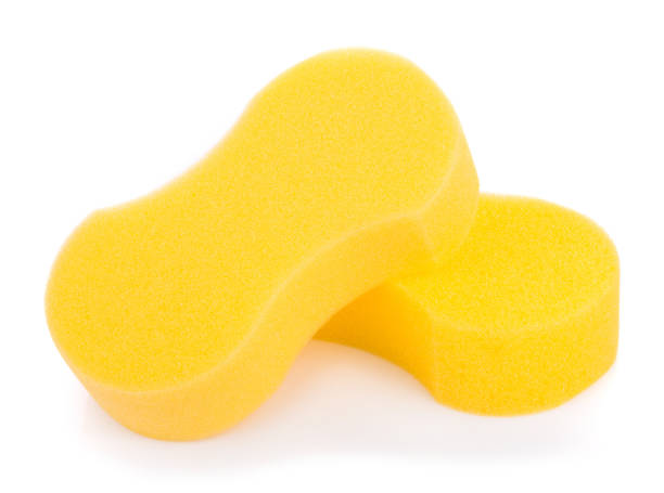 istock Micro sponge for cleaning and washing car isolated on white background 848244892
