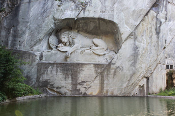 istock Lion of monument in Lucerne 848245336
