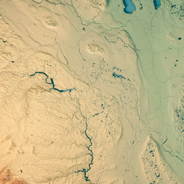 istock North Dakota State USA 3D Render Topographic Map 848257108