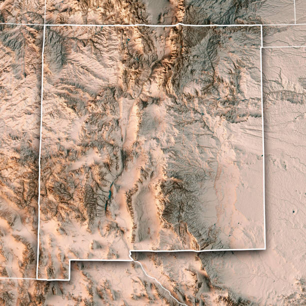 istock New Mexico State USA 3D Render Topographic Map Neutral 848257316