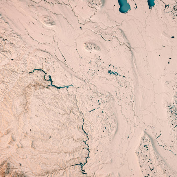 istock North Dakota State USA 3D Render Topographic Map Neutral 848260612