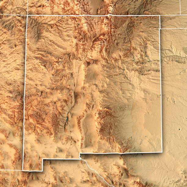 istock New Mexico State USA 3D Render Topographic Map Border 848261186
