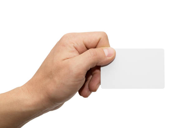 istock white card in hand on white background 848271924