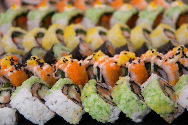 istock Sushi served on plate Japanese foodi 848272022