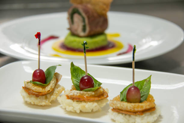 istock Table set with food  on a white plate 848274500