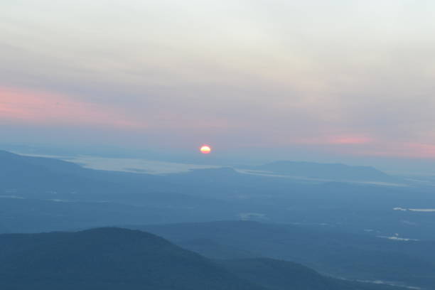 View of the Sandwich Mountain Range from Chocorua during sunrise