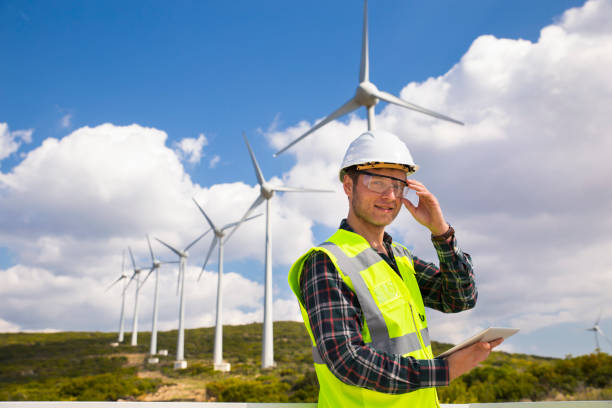 istock Engineers of wind turbine 848277780