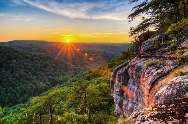 istock Scenic summer sunset along cliffline 848277856