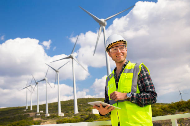 Engineers of wind turbine