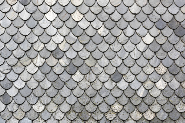 Traditional shale roof in Norway. Can be used as a background
