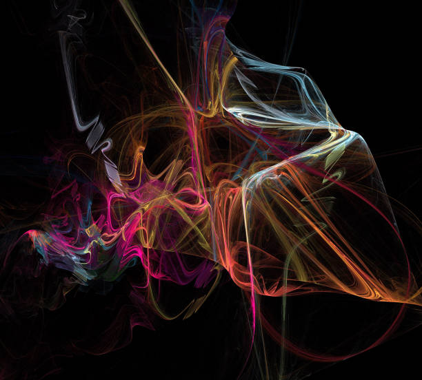 istock image of one Digital Fractal on Black Color 848290238