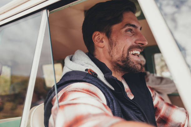 istock Man enjoying his road trip 848291724