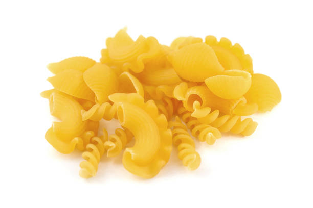 istock macaroni pasta isolated on white background, food 848292260