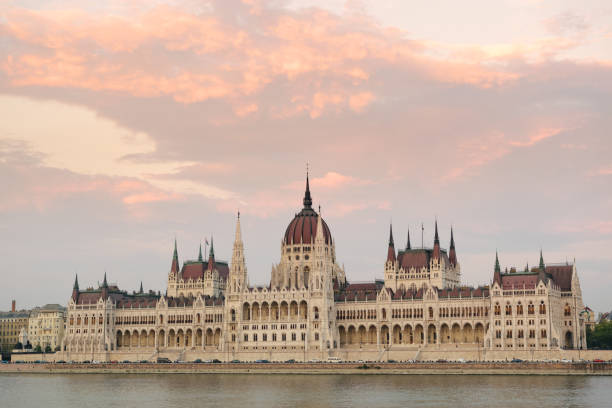 Hungarian Parliament in Budapest, Hungary stock photo