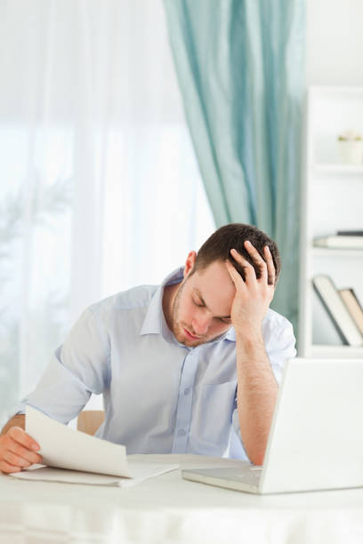 istock Businessman worried about a letter 848310698