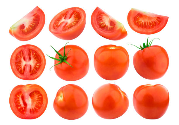 pomidor izolowany na białym tle. kolekcja. pojedynczy - cherry tomato tomato sauce isolated close up zdjęcia i obrazy z banku zdjęć