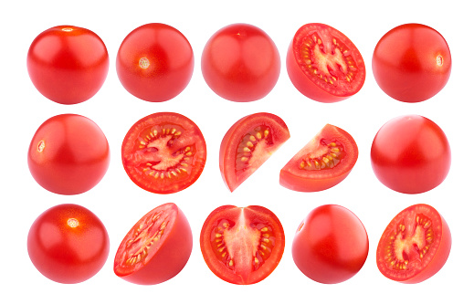 Cherry tomato isolated on white background with clipping path. Collection