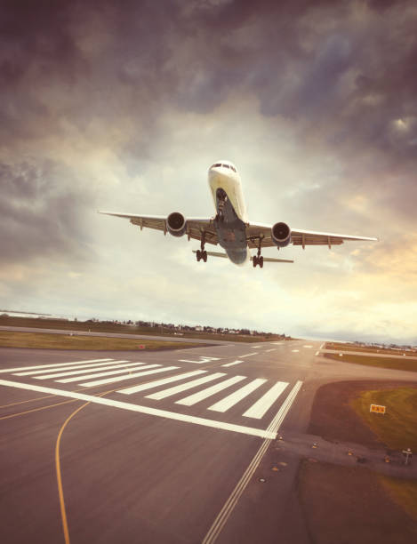 istock Airplane landing on the runway 848336130