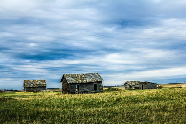 istock Rustic farm buildings waiting for the storm 848352532
