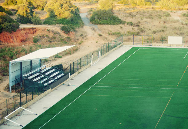 istock Empty football stadium with grandstands. 848353808